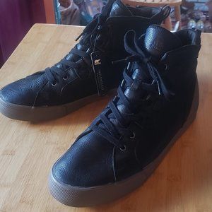 Sorel Waterproof High Top Lace Up Black Boots